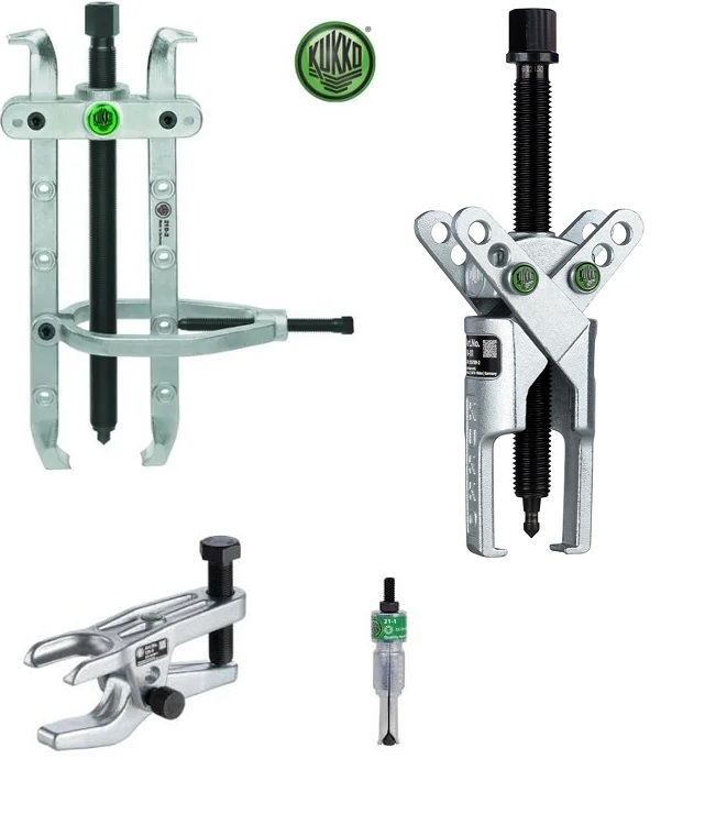 Obraz jest ucieleśnieniem niemieckiej inżynierii narzędziowej, najwyższej jakości i niezawodności, kt&oacute;re są synonimami marki KUKKO. Kompozycja łączy w sobie solidny, profesjonalny wizerunek ikonicznych ściągaczy mechanicznych z zaufaniem i dostępnością, jakie budzi autoryzowany polski dystrybutor DAKAM. Dominują w niej przemysłowe barwy &ndash; wysokogatunkowa stal (często czerniona lub chromowana) oraz charakterystyczne czerwone akcenty (np. pokrętła). W centrum uwagi, na czystej, industrialnej powierzchni (np. metalowym stole warsztatowym lub białym tle), znajduje się starannie zaaranżowany zestaw ściągaczy mechanicznych KUKKO: &bull;	R&oacute;żnorodność typ&oacute;w: Prezentowany jest wachlarz najpopularniejszych modeli, aby pokazać kompleksowość oferty KUKKO: o	Ściągacz dwuramienny: Klasyczny model, symbol uniwersalności. o	Ściągacz tr&oacute;jramienny: Zapewniający stabilniejszy i bardziej r&oacute;wnomierny chwyt. o	Ściągacz z ramionami samozaciskowymi/samocentrującymi: Ukazujący innowacyjność KUKKO i łatwość użycia. o	(Opcjonalnie) Ściągacz do łożysk wewnętrznych lub separator, podkreślający specjalizację. &bull;	Solidna konstrukcja: Ujęcia makro eksponują kluczowe cechy: o	Mocne, kute ramiona (szczęki): Gwarancja wytrzymałości nawet przy dużych siłach. o	Precyzyjna śruba pociągowa: Z drobnozwojnym gwintem, umożliwiająca płynne i kontrolowane przykładanie siły. o	Charakterystyczne czerwone pokrętło: Na niekt&oacute;rych modelach widoczne jest ikoniczne, czerwone pokrętło KUKKO, ułatwiające obsługę. &bull;	Marka Premium: Na ramionach lub trawersie widoczne jest wyraźne, wytłoczone lub grawerowane logo "KUKKO" oraz oznaczenie modelu (np. "20-10"), co jest gwarancją autentyczności i niemieckiej jakości "Made in Germany". Tło jest subtelnie rozmyte (efekt bokeh), ale jednoznacznie wskazuje na profesjonalną dystrybucję na terenie Polski: &bull;	Nowoczesny magazyn DAKAM: W tle widać rzędy wysokich regał&oacute;w magazynowych, wypełnionych uporządkowanymi, oryginalnymi opakowaniami KUKKO (często czerwono-białymi lub niebiesko-białymi). Duża ilość towaru na stanie wizualnie potwierdza status "sprawdzonego dystrybutora". &bull;	Logo Dystrybutora: W dyskretnym, ale widocznym miejscu umieszczone jest logo DAKAM, z dopiskiem "Autoryzowany Dystrybutor KUKKO", co buduje jego markę jako zaufanego partnera w dostawach profesjonalnych narzędzi. Obraz niesie jasny komunikat: "Jako autoryzowany polski dystrybutor DAKAM, posiadamy na stanie pełen asortyment oryginalnych, niemieckich ściągaczy mechanicznych KUKKO, niezbędnych do bezpiecznego i efektywnego demontażu w każdym warsztacie i dziale utrzymania ruchu".