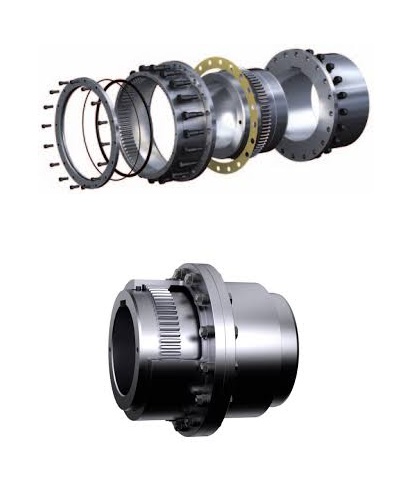 Obraz jest ucieleśnieniem przemysłowej potęgi, całkowicie stalowej konstrukcji i maksymalnej wydajności, kt&oacute;re definiują serię sprzęgieł KTR GEARex&reg;. Kompozycja łączy w sobie surowy, masywny wizerunek sprzęgła zębatego z profesjonalizmem i logistyczną sprawnością, jakie oferuje autoryzowany polski dystrybutor DAKAM. Dominują w niej barwy przemysłu ciężkiego: lśniąca, obrobiona stal oraz techniczna szarość. W centrum uwagi, na czystej, industrialnej powierzchni (np. wzmocnionym stole warsztatowym), znajduje się starannie wyeksponowane całostalowe sprzęgło KTR GEARex&reg;: &bull;	Masywna konstrukcja: Prezentowane jest solidne sprzęgło składające się z dw&oacute;ch piast i łączącej je tulei zewnętrznej. Całość wykonana jest z wysokogatunkowej stali, co wizualnie komunikuje zdolność do przenoszenia ekstremalnie wysokich moment&oacute;w obrotowych. &bull;	Precyzyjne uzębienie: Sprzęgło może być pokazane w lekkim "rozstrzeleniu" lub przekroju, aby odsłonić kluczowy detal: precyzyjnie frezowane zęby łukowe na piastach, wsp&oacute;łpracujące z uzębieniem wewnętrznym tulei. To serce technologii GEARex&reg;, zapewniające kompensację odchyłek. &bull;	Detale eksploatacyjne: Wyraźnie widoczne są korki/smarowniczki na tulei zewnętrznej oraz uszczelnienia (O-ringi), co podkreśla konieczność smarowania i szczelność konstrukcji. &bull;	Marka Premium: Na stalowej powierzchni tulei widoczne jest trwałe, wybite lub grawerowane logo "KTR" oraz oznaczenie typu "GEARex&reg;", co jest gwarancją autentyczności. Tło jest subtelnie rozmyte (efekt bokeh), ale jednoznacznie wskazuje na profesjonalną dystrybucję na terenie Polski: &bull;	Nowoczesny magazyn DAKAM: W tle widać rzędy wzmocnionych regał&oacute;w magazynowych (przystosowanych do ciężkich element&oacute;w). Są one wypełnione solidnymi, drewnianymi skrzyniami lub paletami z logo KTR, typowymi dla pakowania ciężkich sprzęgieł przemysłowych. &bull;	Logo Dystrybutora: W dyskretnym, ale widocznym miejscu umieszczone jest logo DAKAM, z dopiskiem "Autoryzowany Dystrybutor KTR", co buduje jego markę jako partnera w przemyśle ciężkim. Obraz niesie jasny komunikat: "Jako autoryzowany polski dystrybutor DAKAM, posiadamy na stanie potężne, całostalowe sprzęgła zębate KTR GEARex&reg;, dedykowane do najcięższych aplikacji w hutnictwie, g&oacute;rnictwie i energetyce".