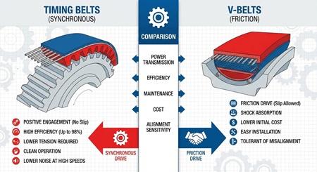 Pasy klinowe vs. Pasy zębate: Porównanie technologii, wady i zalety