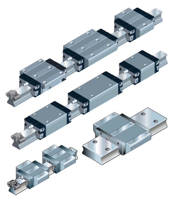 Zdjęcie przedstawia (jedną lub parę) prowadnic liniowych Bosch Rexroth, kluczowy element maszyn i urządzeń przemysłowych. Produkt jest w (kolor, np. srebrzysty, metaliczny), co wskazuje na wykonanie ze stali.  Na obrazie wyraźnie widoczna jest szyna profilowa o (kształt, np. kwadratowym, prostokątnym) przekroju oraz zamontowany na niej w&oacute;zek prowadzący.  Charakterystyka w&oacute;zka:  Typ: W&oacute;zek posiada (kołnierz/jest wąski).  Wymiary: W&oacute;zek ma (normalną/długą/kr&oacute;tką) długość oraz (standardową/wysoką) wysokość, co odpowiada modelowi (np. FNS, SLS, SLH).  Detale: Na w&oacute;zku widoczne są otwory montażowe i logo Bosch Rexroth.  Charakterystyka szyny:  Typ: Szyna jest (długa/kr&oacute;tka), ma (np. 25 mm) szerokości.  Elementy: Wzdłuż szyny znajdują się wyfrezowane rowki i otwory do mocowania.  Zdjęcie może być (zdjęciem produktowym/częścią większej maszyny). Produkt jest czysty, co sugeruje, że jest to nowa, nieużywana część, gotowa do montażu. Jego konstrukcja zapewnia precyzyjny i płynny ruch liniowy przy dużym obciążeniu.